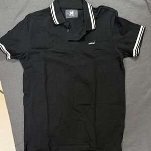 Calvin Black Polo Shirt with White Accents